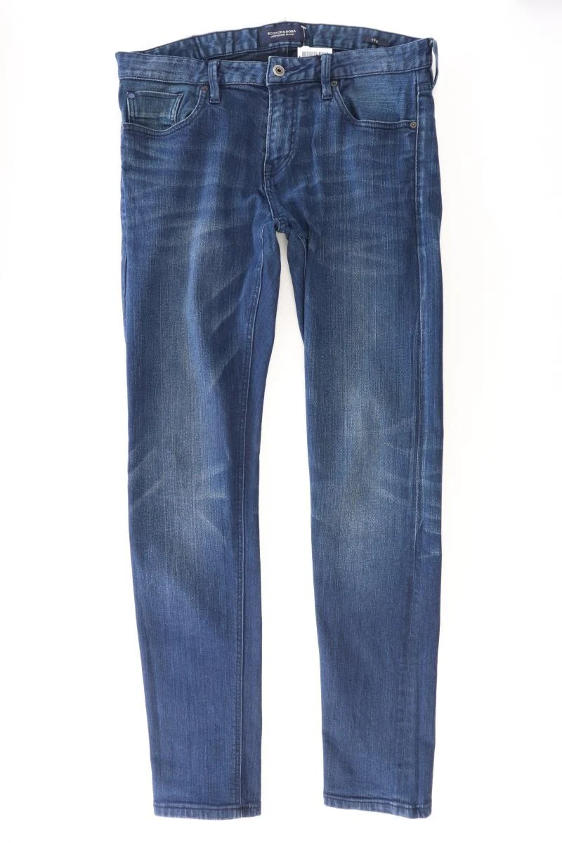 Scotch & Soda Straight Jeans für Herren Gr. W33/L34 blau aus Baumwolle