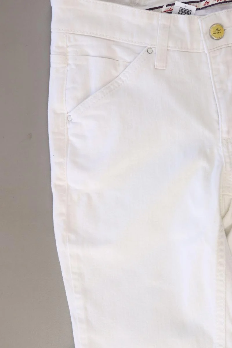 MAC Hose Gr. 34/L26 weiß aus Baumwolle