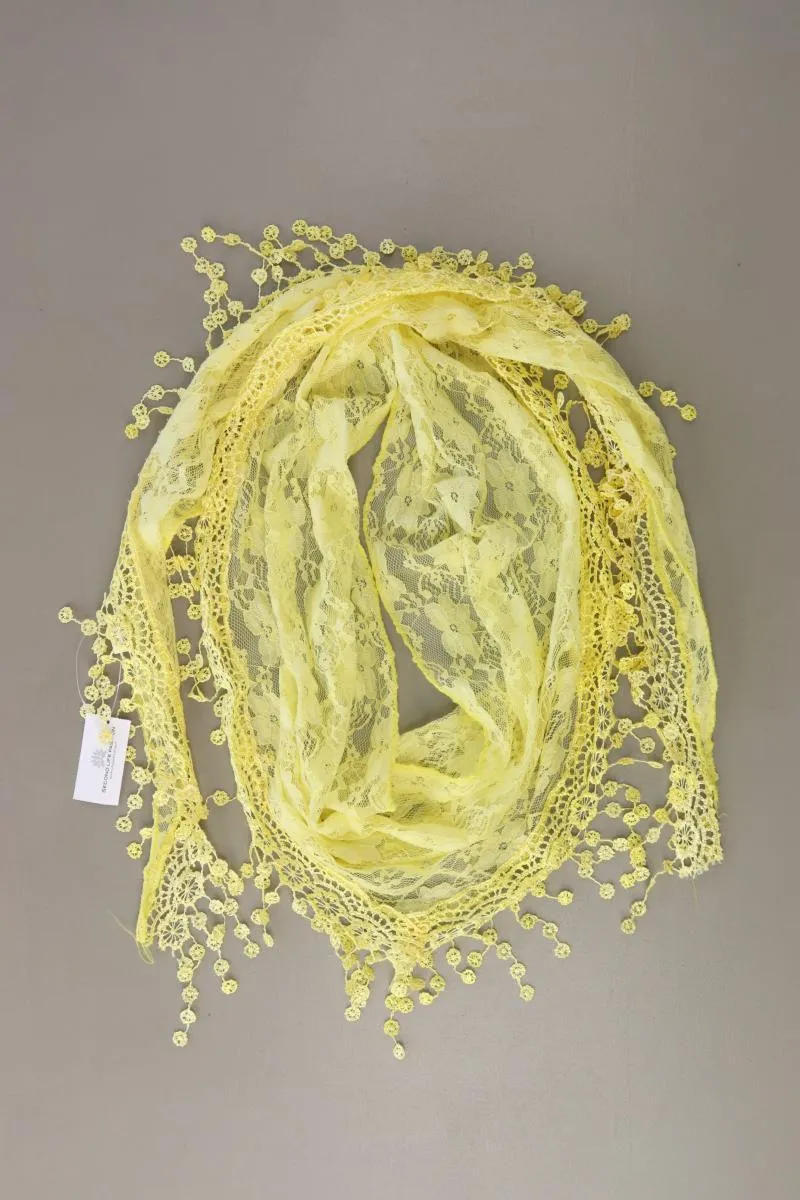 Tuch mit Spitze gelb aus Polyester
