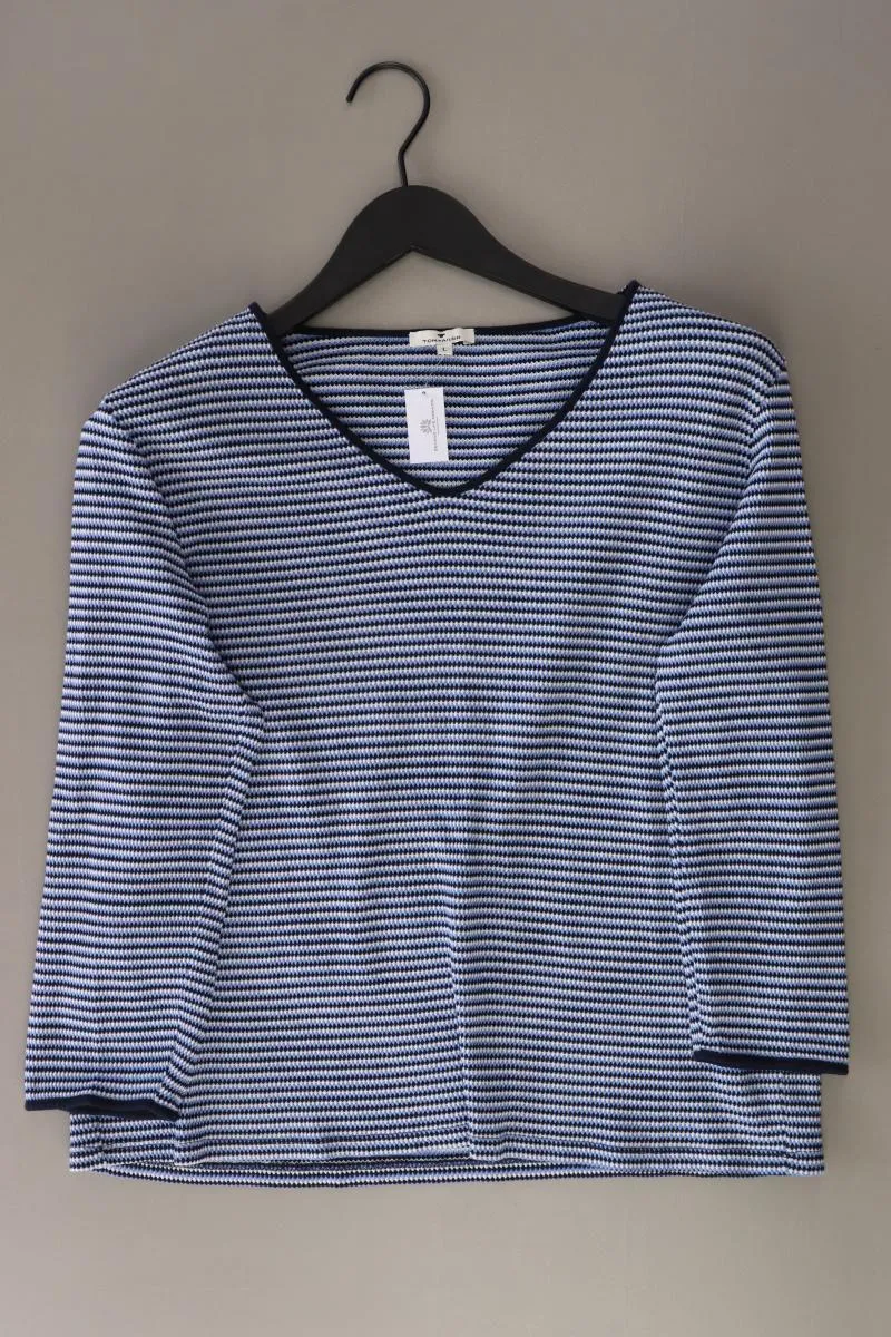Tom Tailor Feinstrickpullover Gr. L blau aus Baumwolle