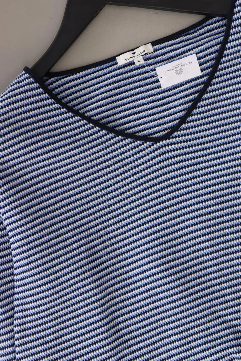 Tom Tailor Feinstrickpullover Gr. L blau aus Baumwolle