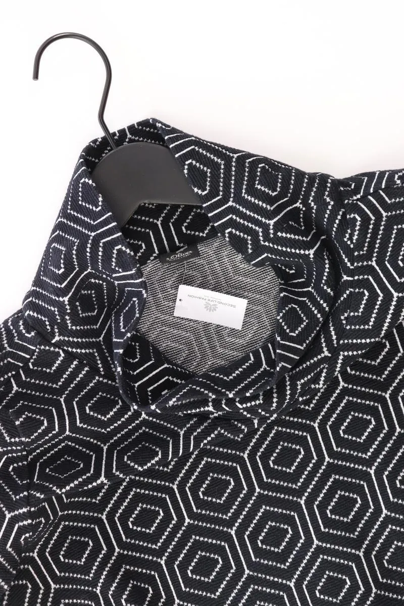 s.Oliver Black Label Printshirt Gr. 40 3/4 Ärmel schwarz aus Baumwolle
