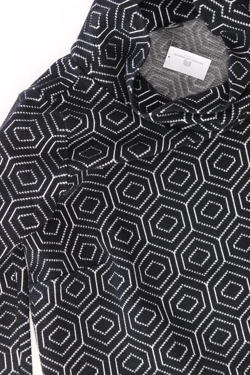 s.Oliver Black Label Printshirt Gr. 40 3/4 Ärmel schwarz aus Baumwolle