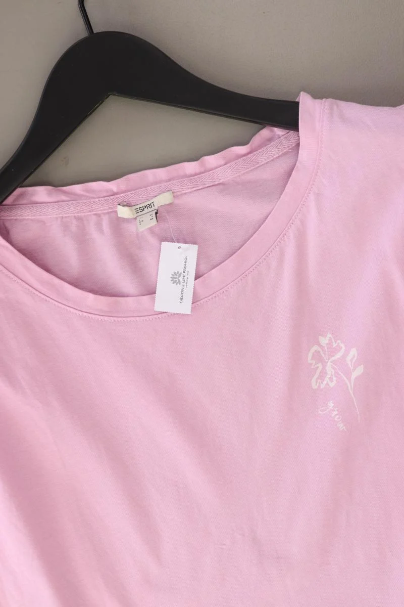 Esprit T-Shirt Gr. L Kurzarm lila aus Baumwolle