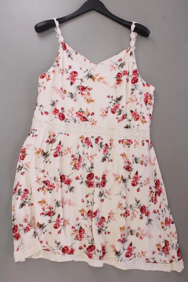 Only Sommerkleid Gr. 40 mit Blumenmuster neuwertig Träger creme aus Viskose