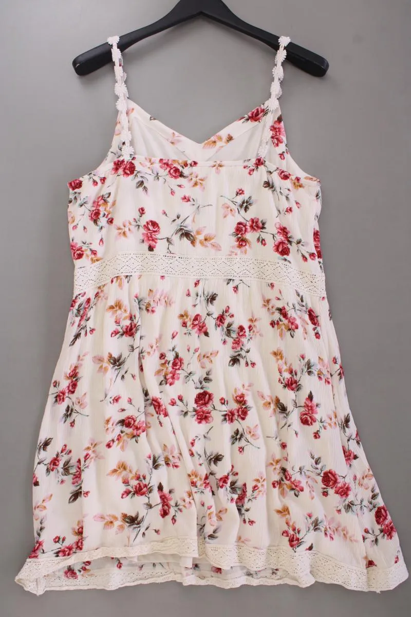 Only Sommerkleid Gr. 40 mit Blumenmuster neuwertig Träger creme aus Viskose