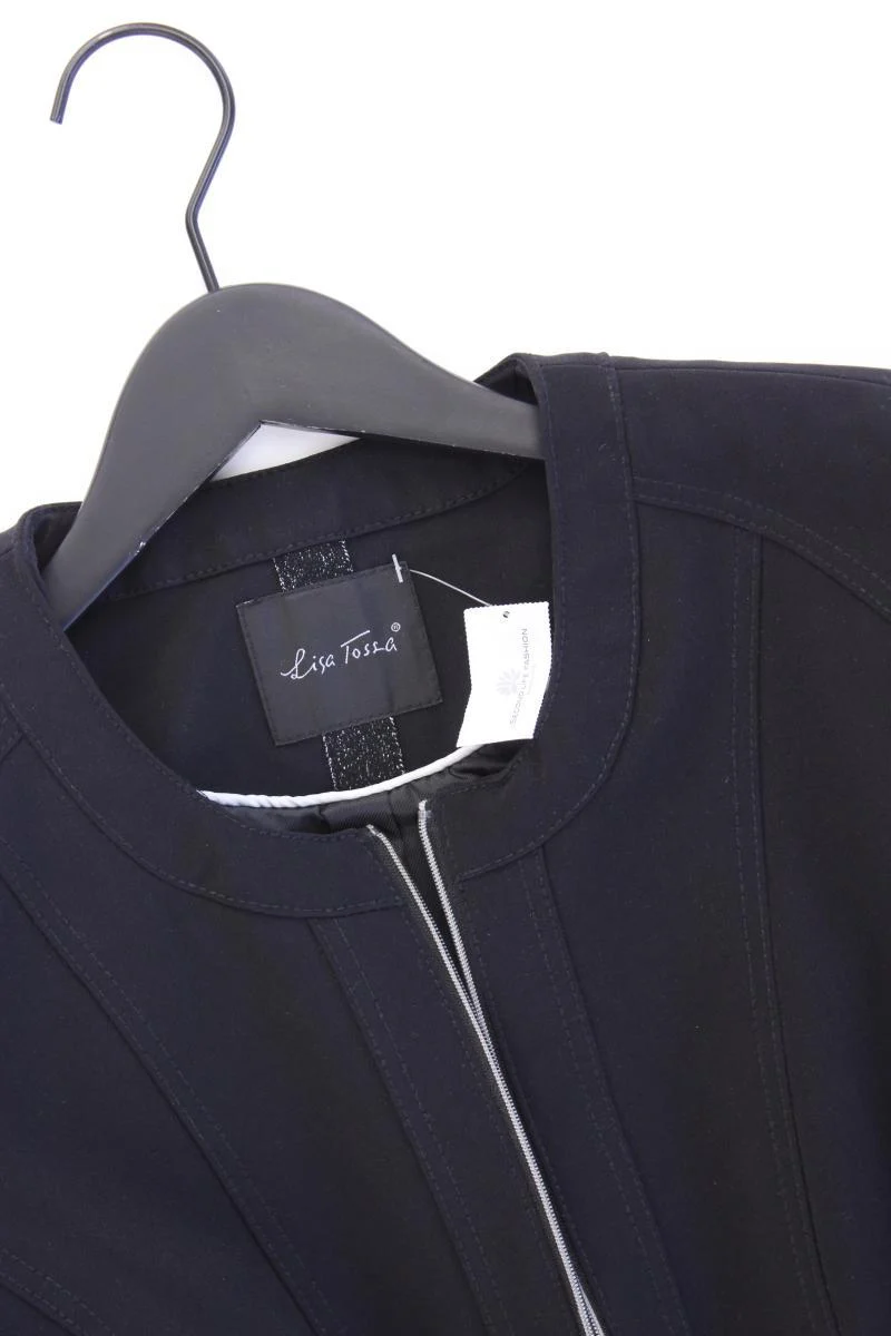 Lisa Tossa Regular Blazer Gr. 40 mit Glitzer schwarz aus Polyamid
