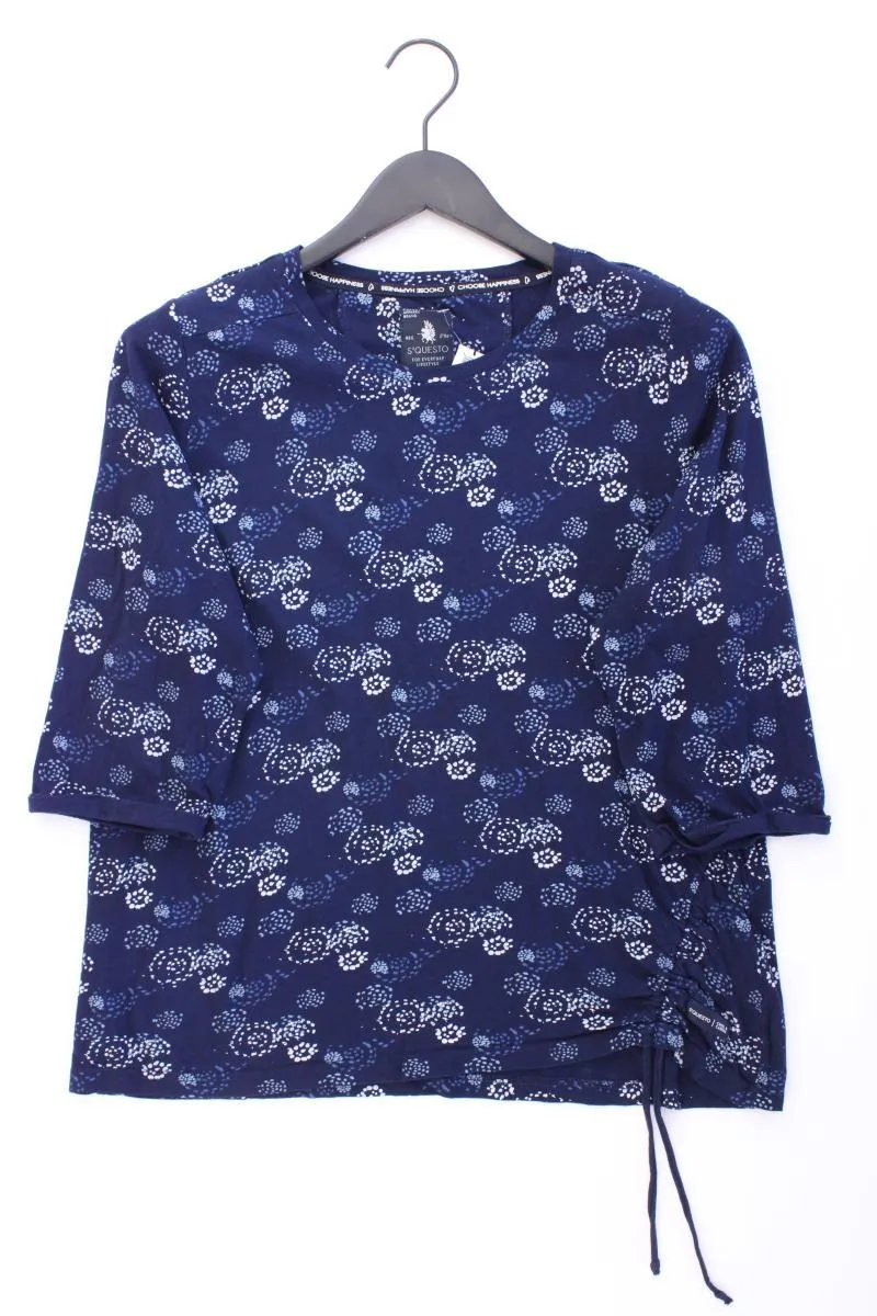 s'questo Printshirt Gr. 42 3/4 Ärmel blau aus Baumwolle