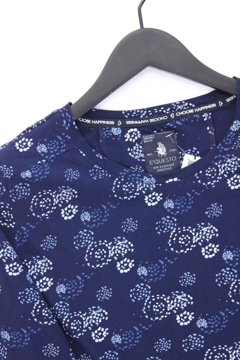 s'questo Printshirt Gr. 42 3/4 Ärmel blau aus Baumwolle
