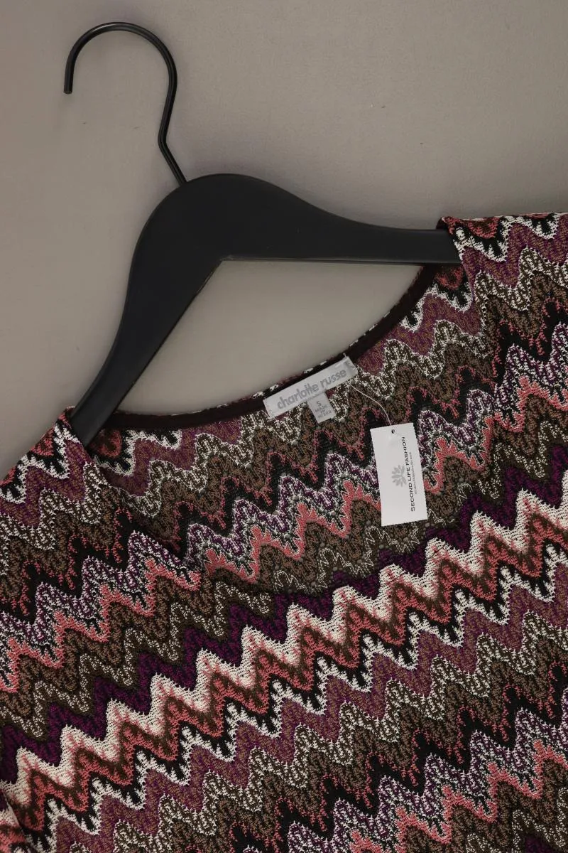Charlotte Russe Häkelshirt Gr. S Kurzarm mehrfarbig aus Polyester
