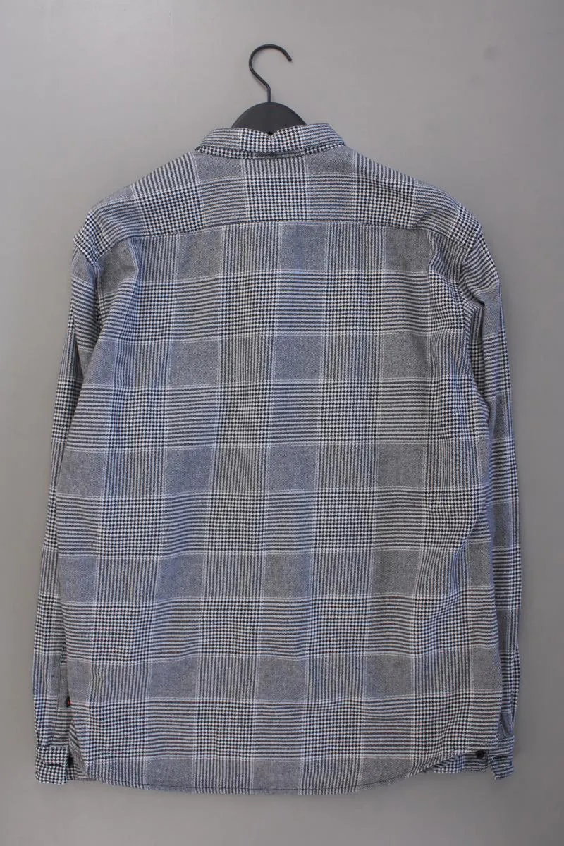 Tom Tailor (Denim) Langarmhemd für Herren Gr. XXL hahnentritt grau aus Baumwolle