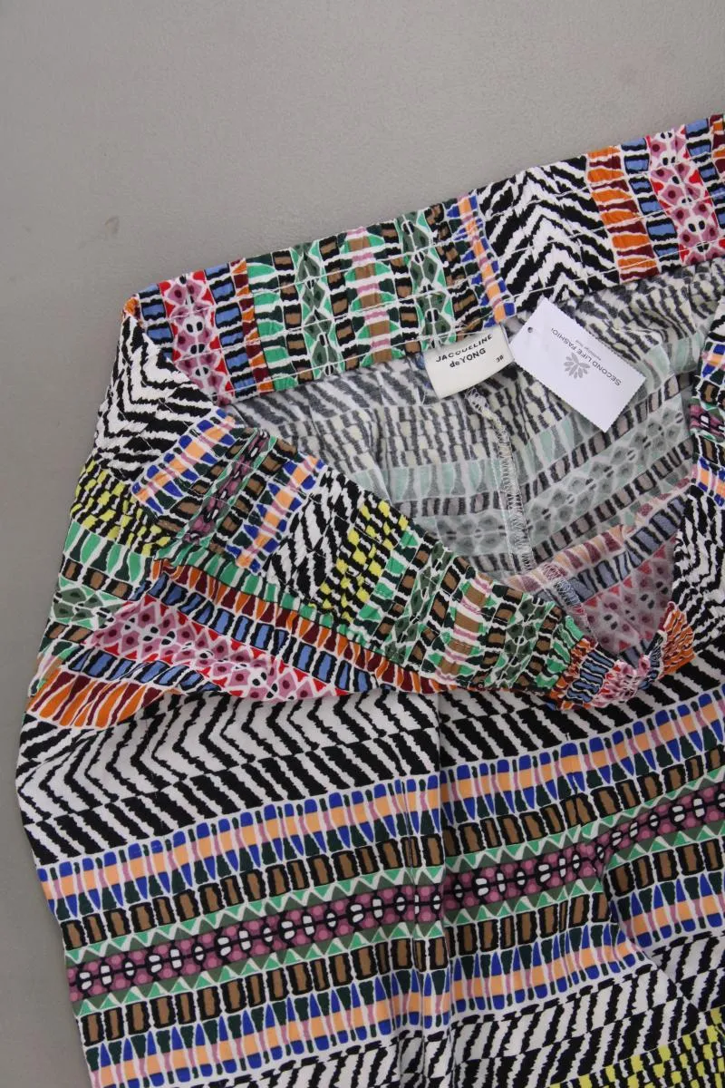 Jacqueline de Yong Stoffhose Gr. 38 geometrisches Muster neuwertig mehrfarbig
