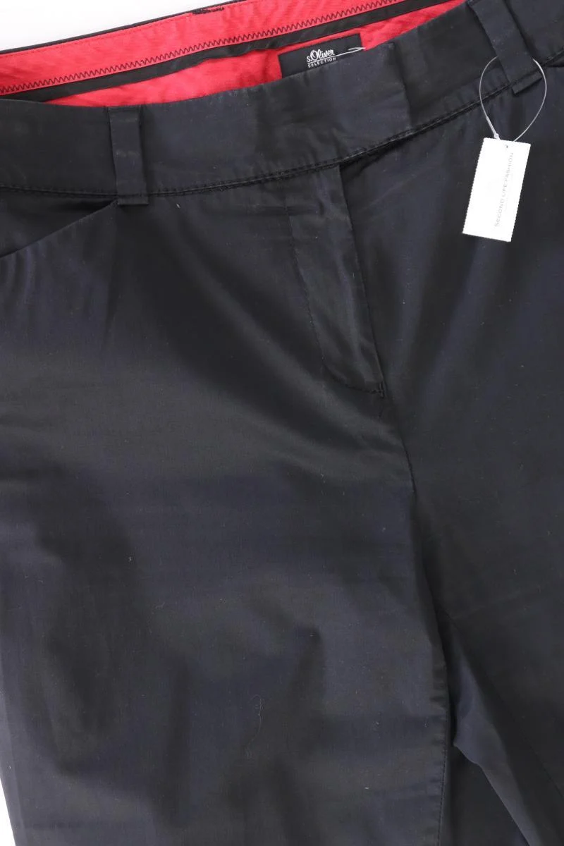 s.Oliver Selection Hose Gr. 38 schwarz aus Baumwolle