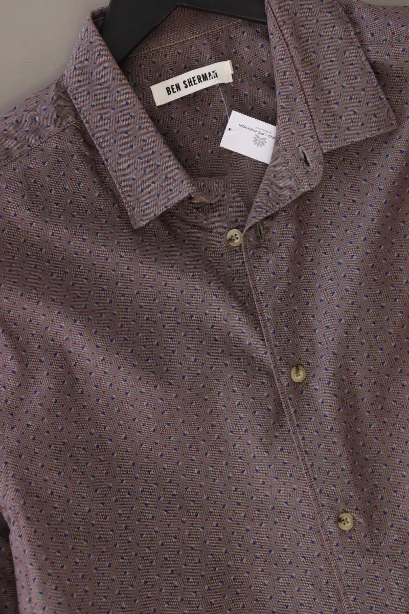 Ben Sherman Langarmhemd für Herren Gr. L lila aus Baumwolle