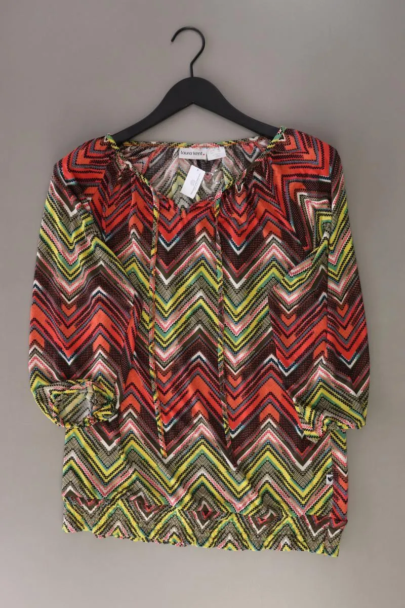Laura Kent Shirt Gr. 42 geometrisches Muster 3/4 Ärmel mehrfarbig aus Polyester