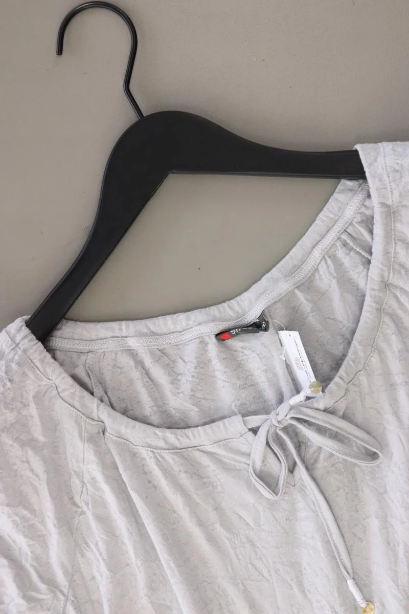 Street One T-Shirt Gr. 42 Kurzarm grau aus Polyester