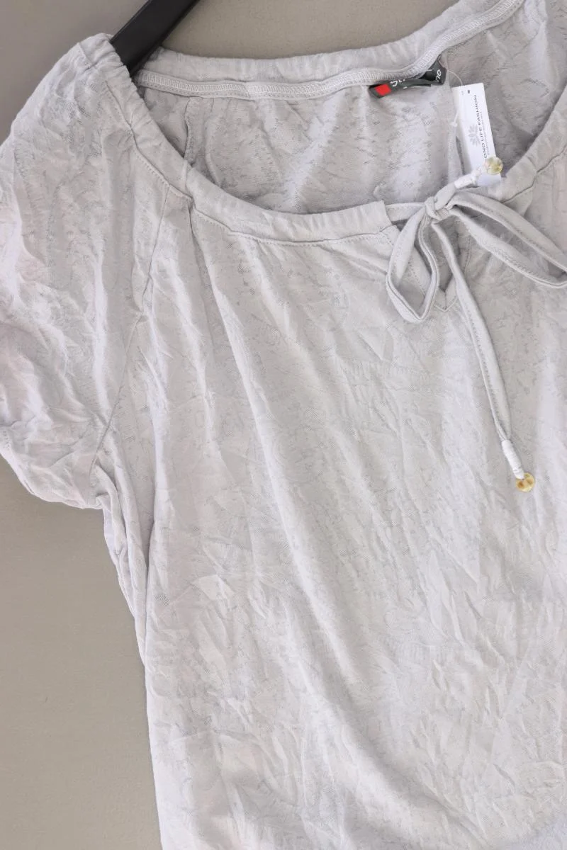 Street One T-Shirt Gr. 42 Kurzarm grau aus Polyester