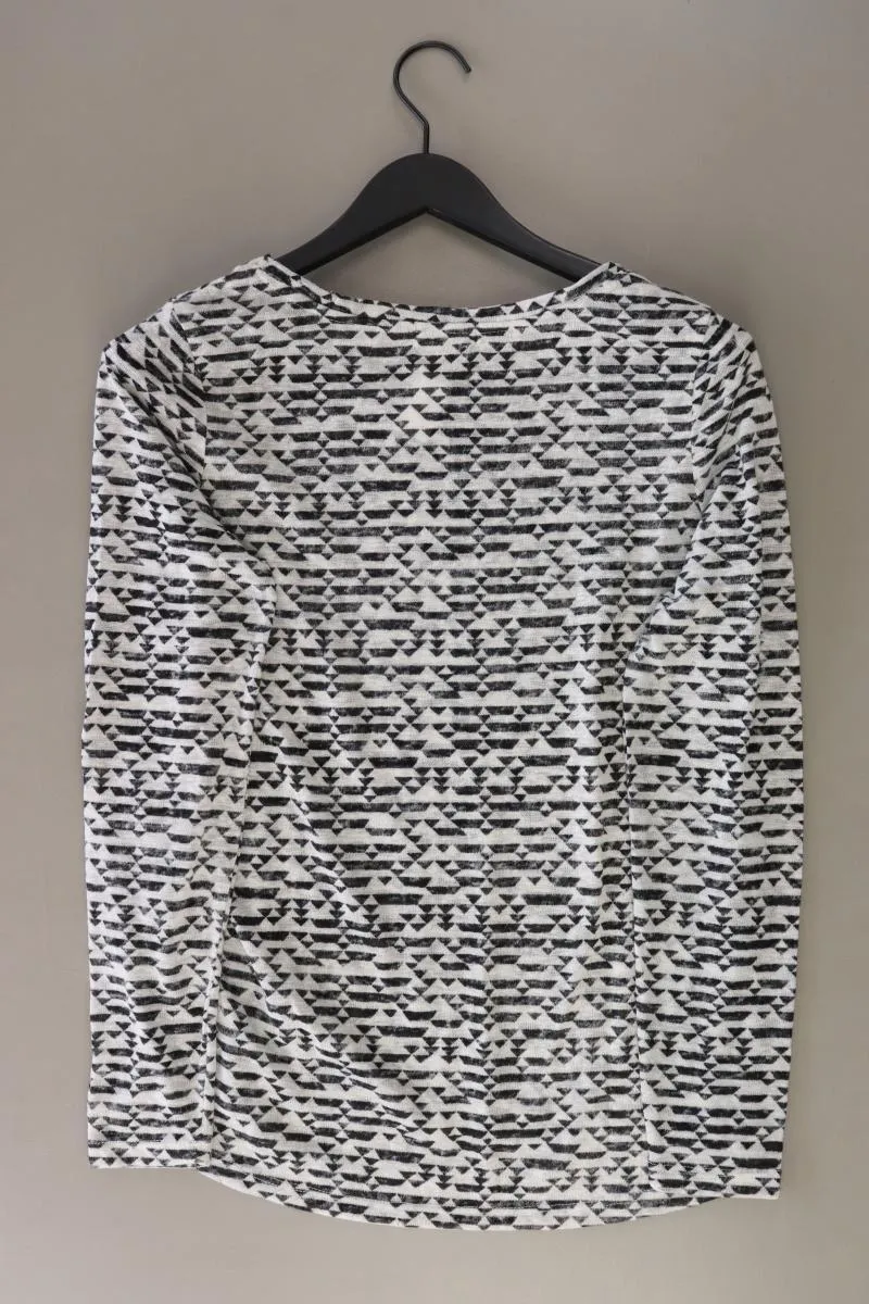 Greystone Strickshirt Gr. L geometrisches Muster Langarm grau aus Polyester