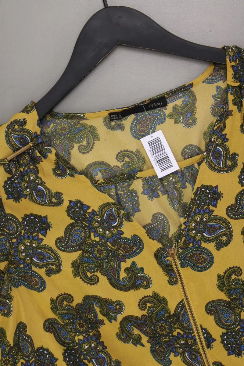 Sfera Kurzarmkleid Gr. S mit Paisleymuster gelb aus Polyester