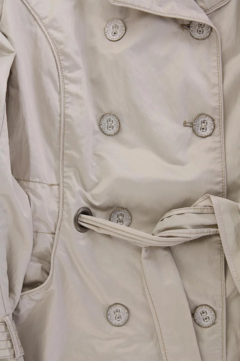 Easy Comfort Kurzer Trenchcoat Gr. 42 Vintage creme aus Polyester