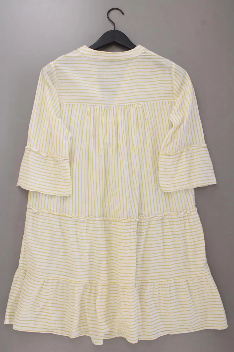 Vero Moda Sommerkleid Gr. L gestreift 3/4 Ärmel gelb aus Baumwolle