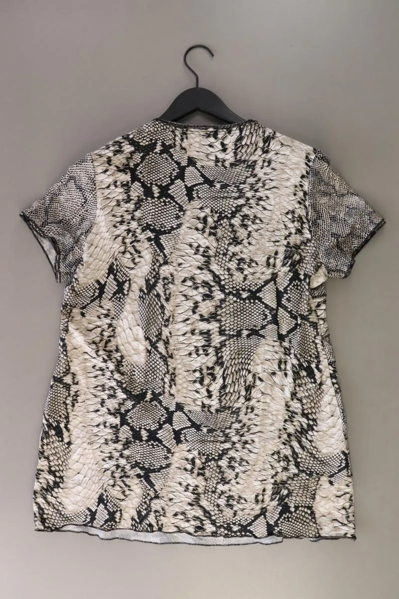 Steilmann Printshirt Gr. 46 mit Tierdruck Kurzarm creme aus Baumwolle