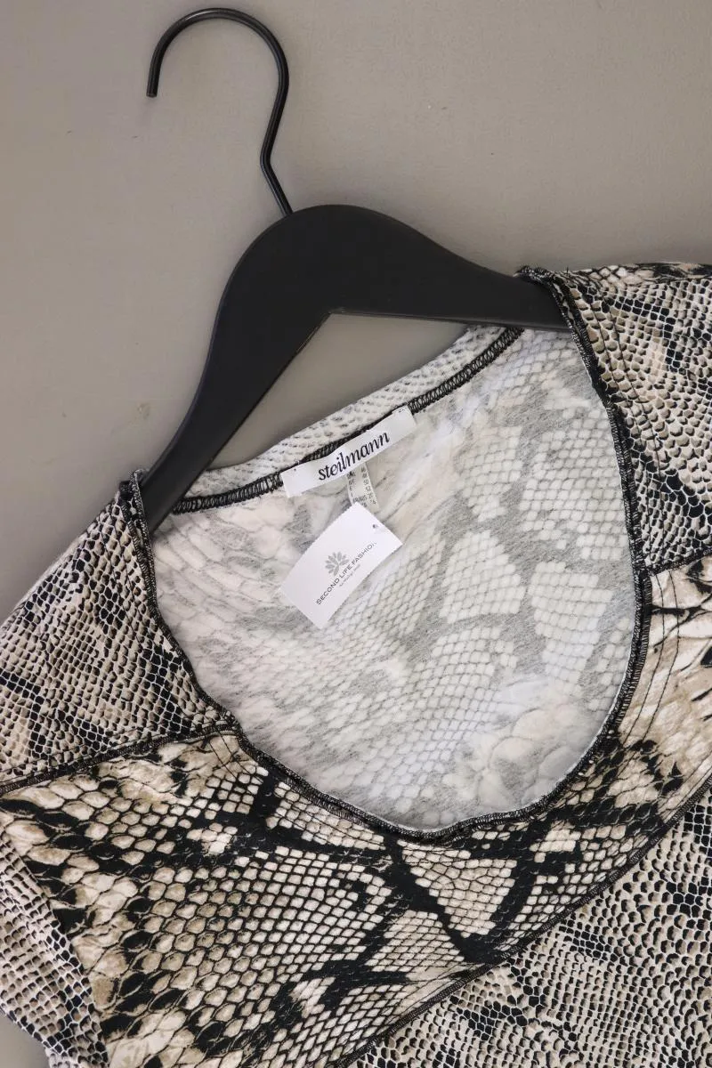Steilmann Printshirt Gr. 46 mit Tierdruck Kurzarm creme aus Baumwolle