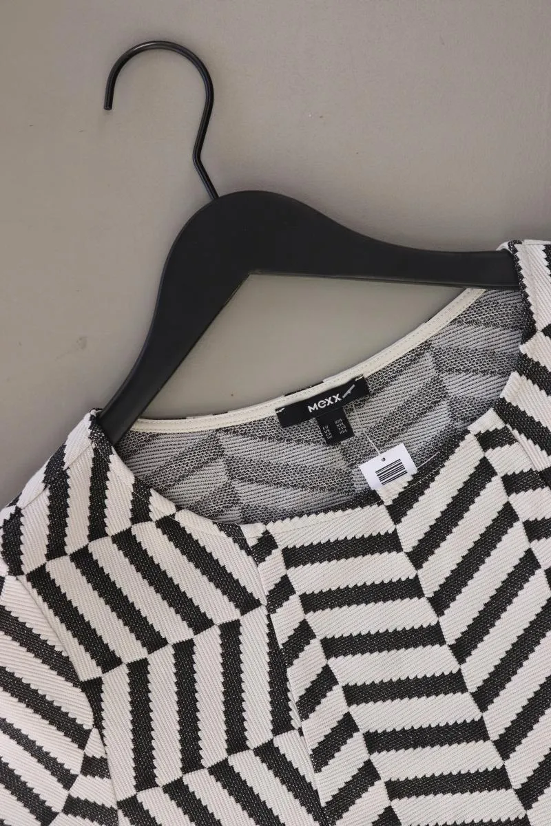 Mexx Kurzarmkleid Gr. XXL geometrisches Muster grau aus Baumwolle