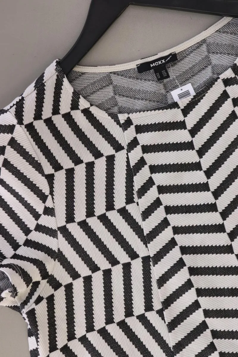 Mexx Kurzarmkleid Gr. XXL geometrisches Muster grau aus Baumwolle