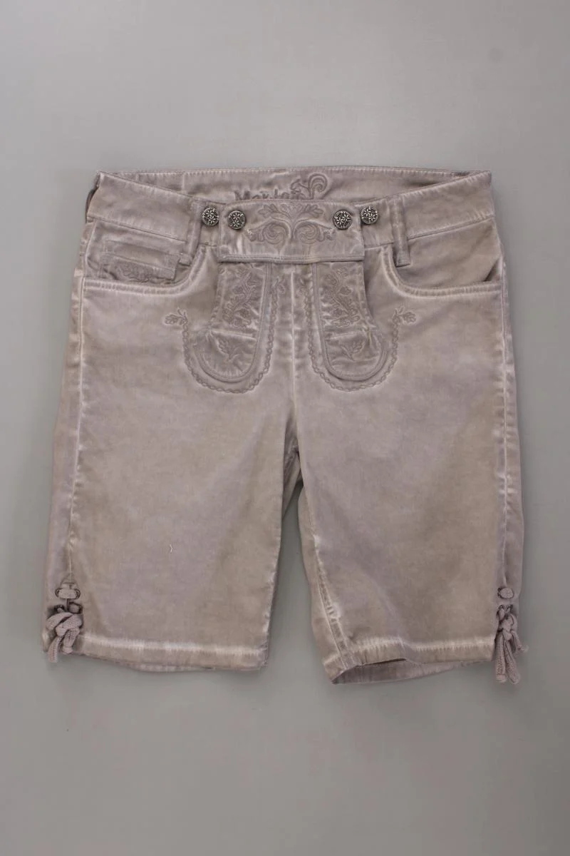 Marjo Shorts in Trachtenoptik Gr. 36 braun aus Baumwolle