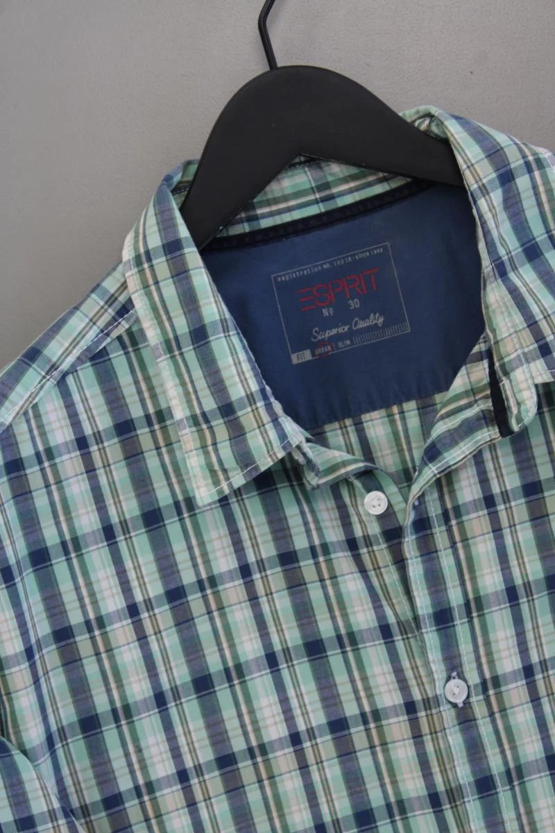 Esprit Karohemd für Herren Gr. XXL kariert Langarm grün aus Baumwolle