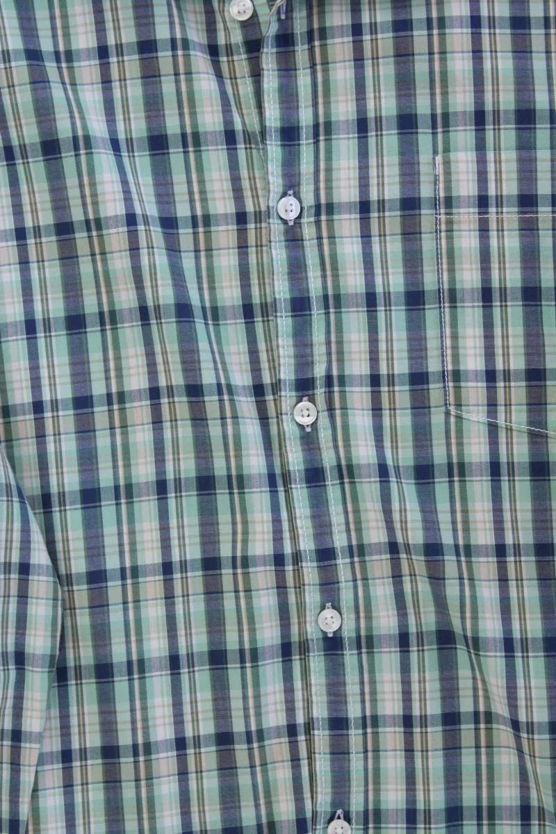 Esprit Karohemd für Herren Gr. XXL kariert Langarm grün aus Baumwolle