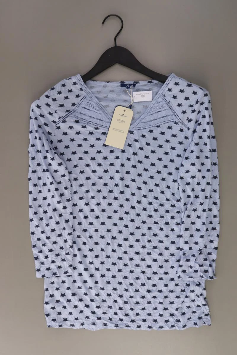 Tom Tailor Shirt mit Katzenmuster Gr. S neu mit Etikett Neupreis: 29,99€! blau