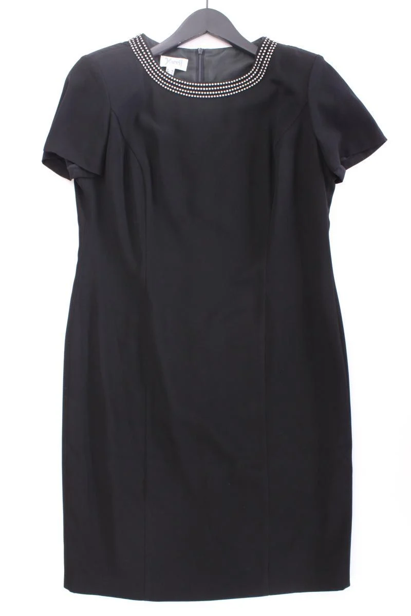 Yarell Vintage Kleid Gr. 40 Kurzarm schwarz aus Acetat