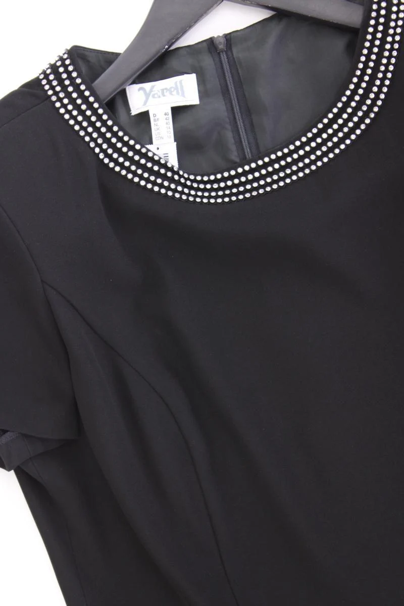 Yarell Vintage Kleid Gr. 40 Kurzarm schwarz aus Acetat