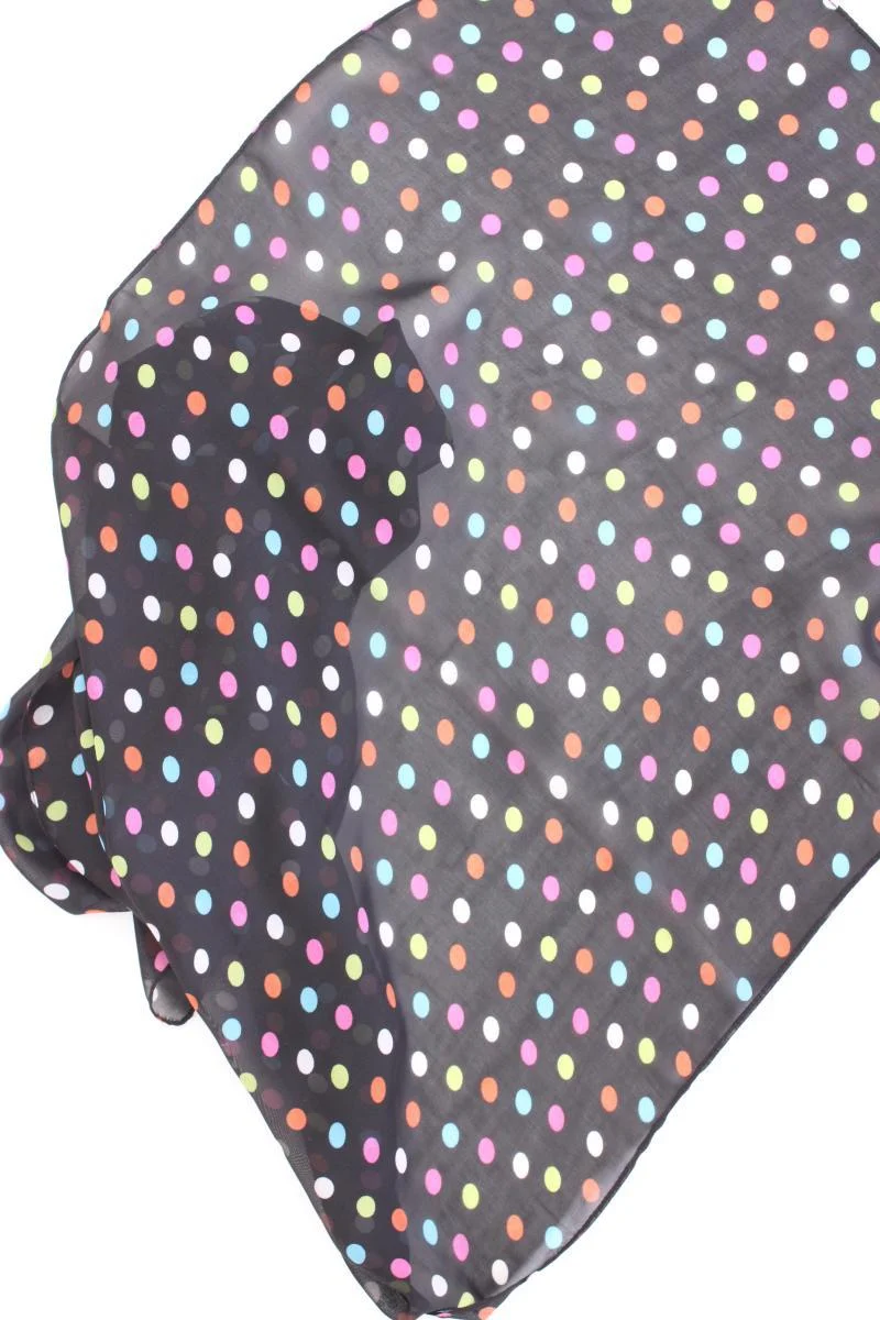 Tuch gepunktet schwarz aus Polyester