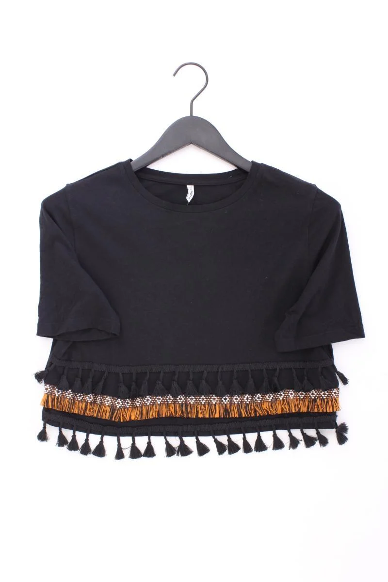 Only Crop Shirt Gr. S Kurzarm schwarz aus Baumwolle