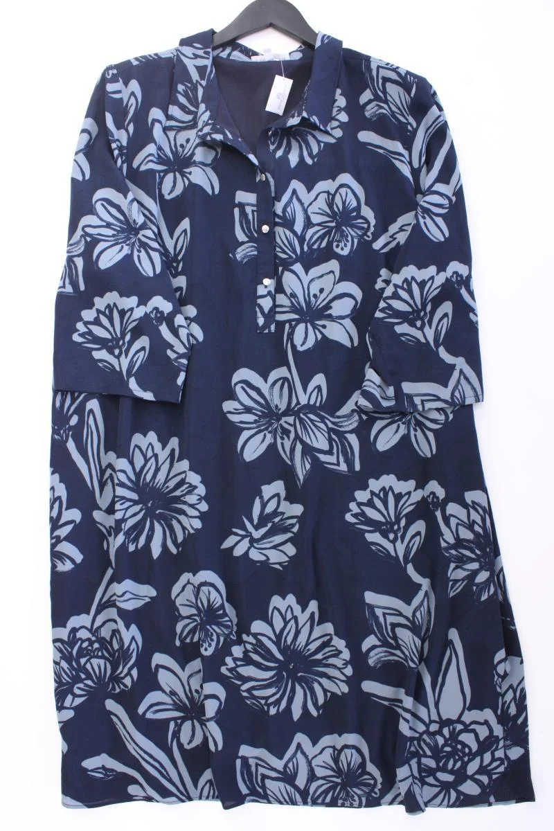 Paprika Midikleid Gr. XXXL mit Blumenmuster neuwertig 3/4 Ärmel blau