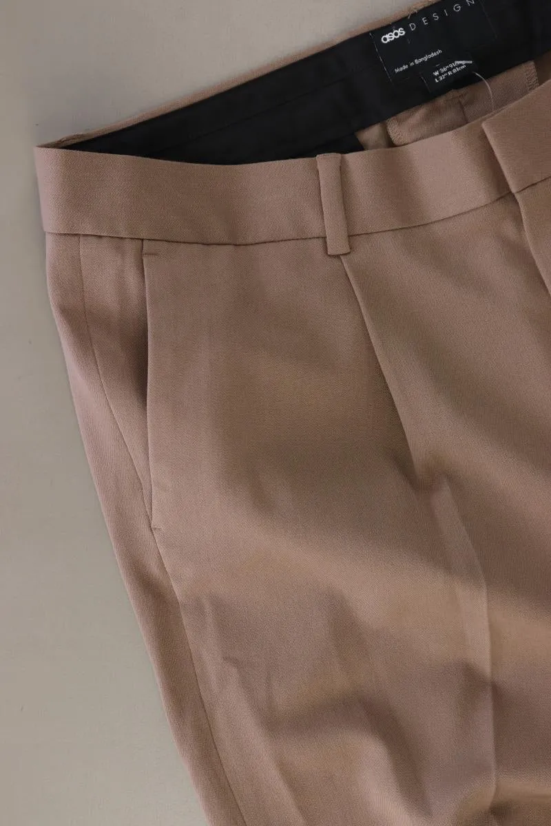 Asos Anzughose für Herren Gr. W36/L32 braun aus Polyester