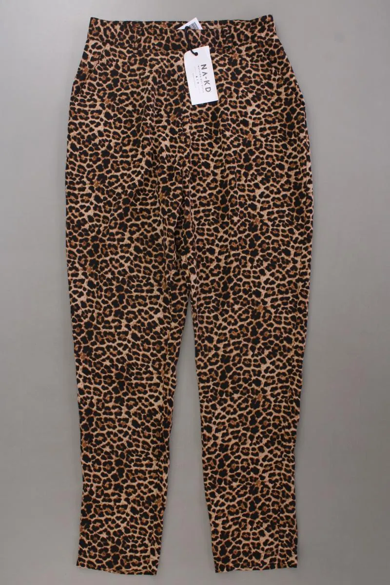 NA-KD Stoffhose Gr. 36 mit Tierdruck neu mit Etikett braun aus Polyester