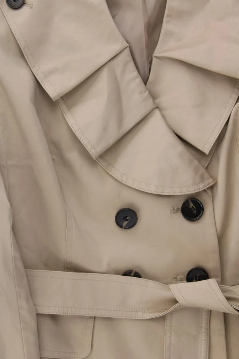 Esprit Collection Classic Jacke Gr. 40 mit Gürtel creme aus Baumwolle