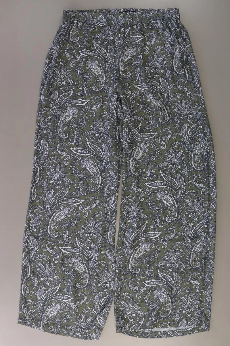 Jette Stoffhose Gr. 38 mit Paisleymuster olivgrün aus Polyester