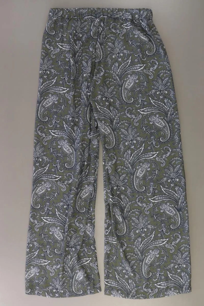 Jette Stoffhose Gr. 38 mit Paisleymuster olivgrün aus Polyester