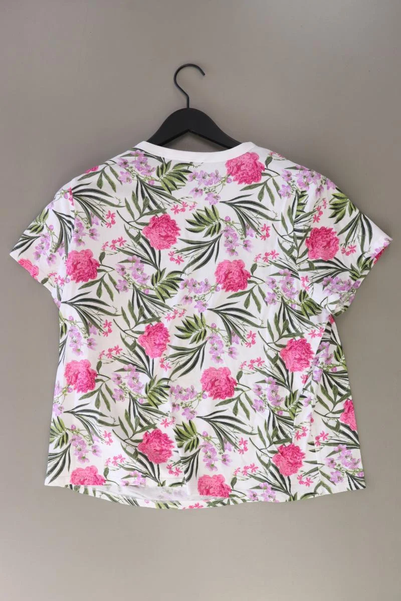 Old Navy Printshirt Gr. XL mit Blumenmuster Kurzarm pink aus Baumwolle