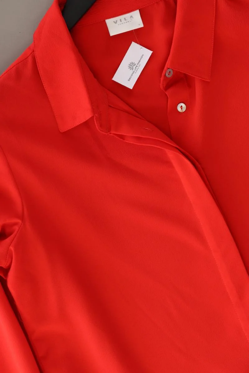 Vila Langarmkleid Gr. S rot aus Polyester
