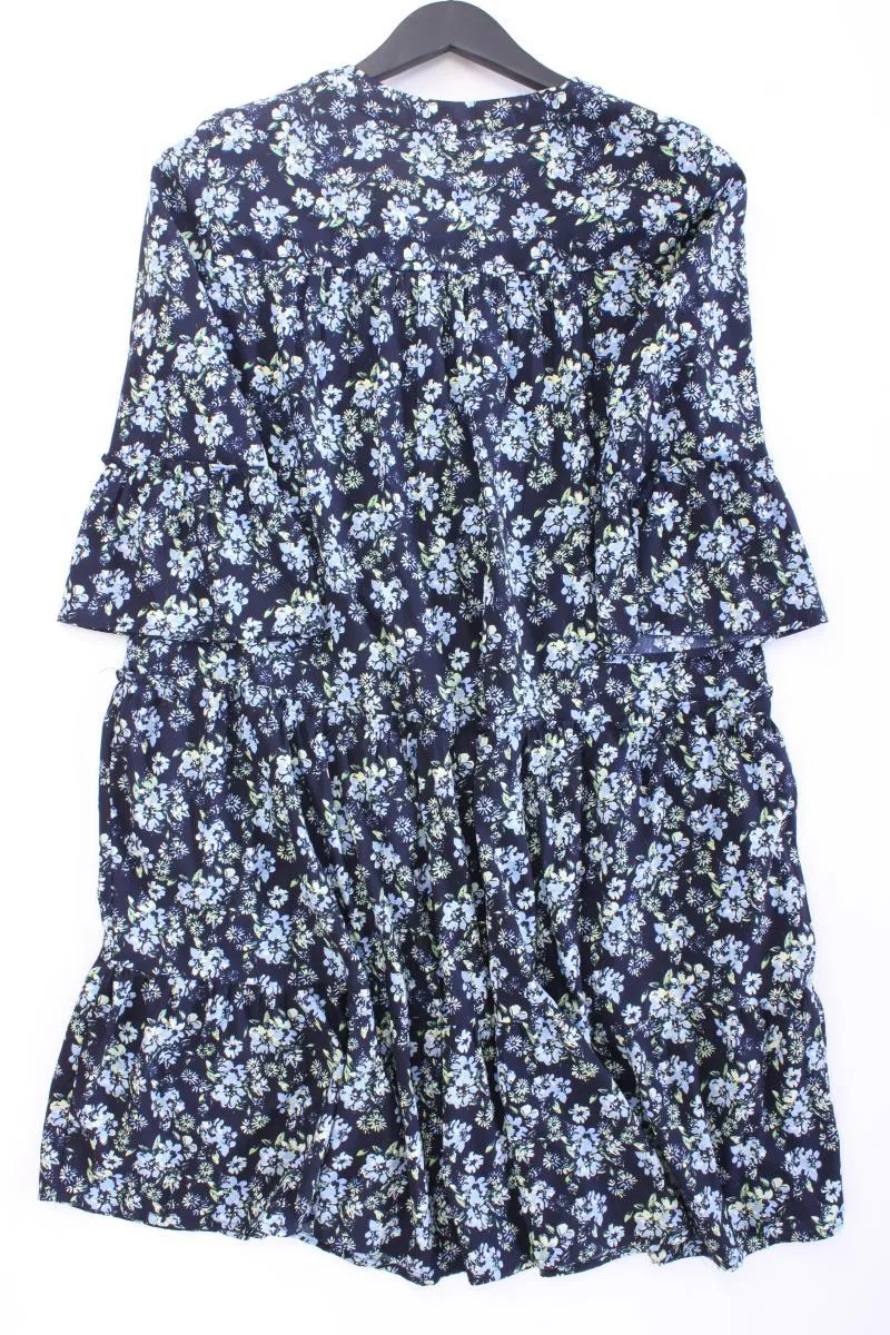 Vero Moda Sommerkleid Gr. M mit Blumenmuster 3/4 Ärmel blau aus Polyester
