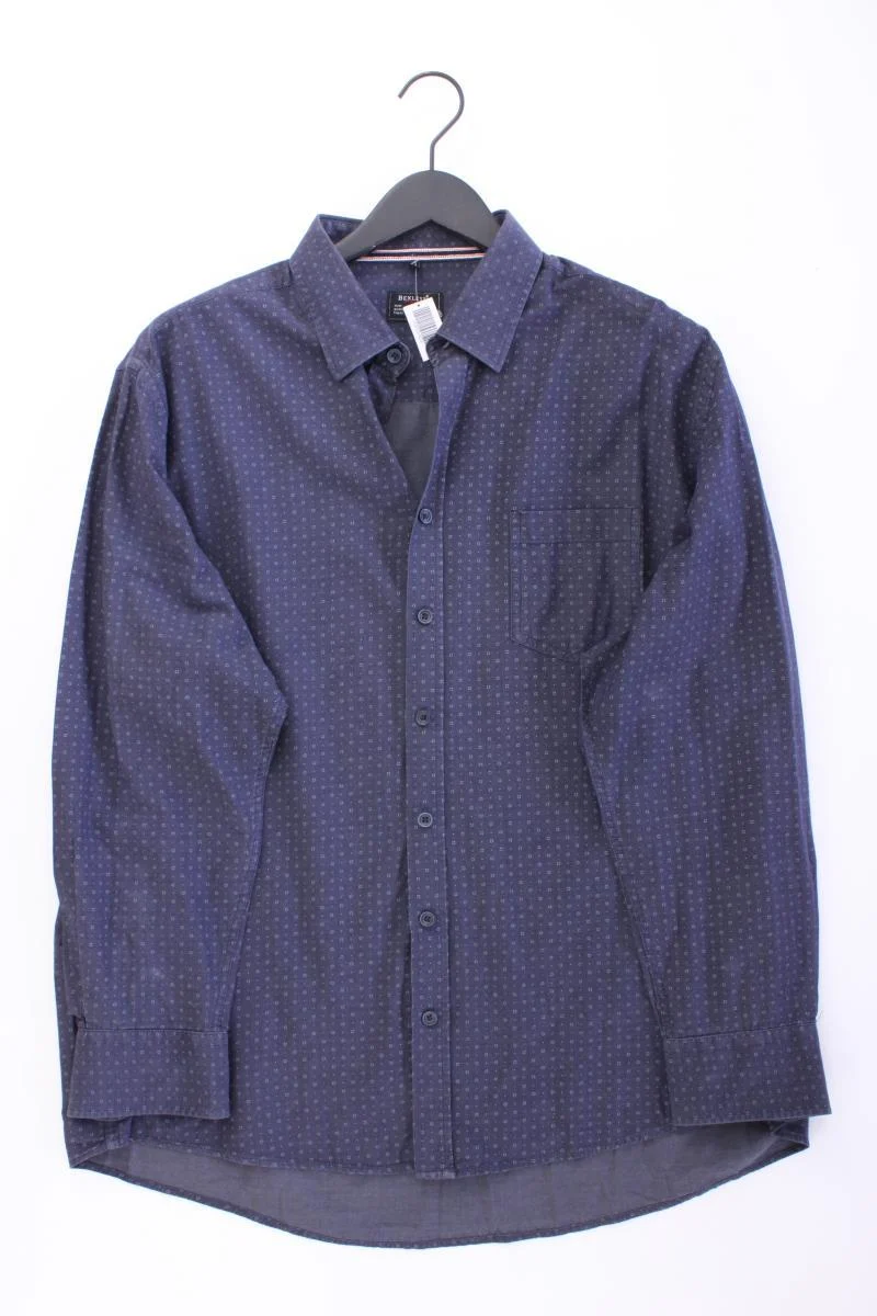 Bexleys Langarmhemd für Herren Gr. Hemdgröße 45/46 blau aus Baumwolle