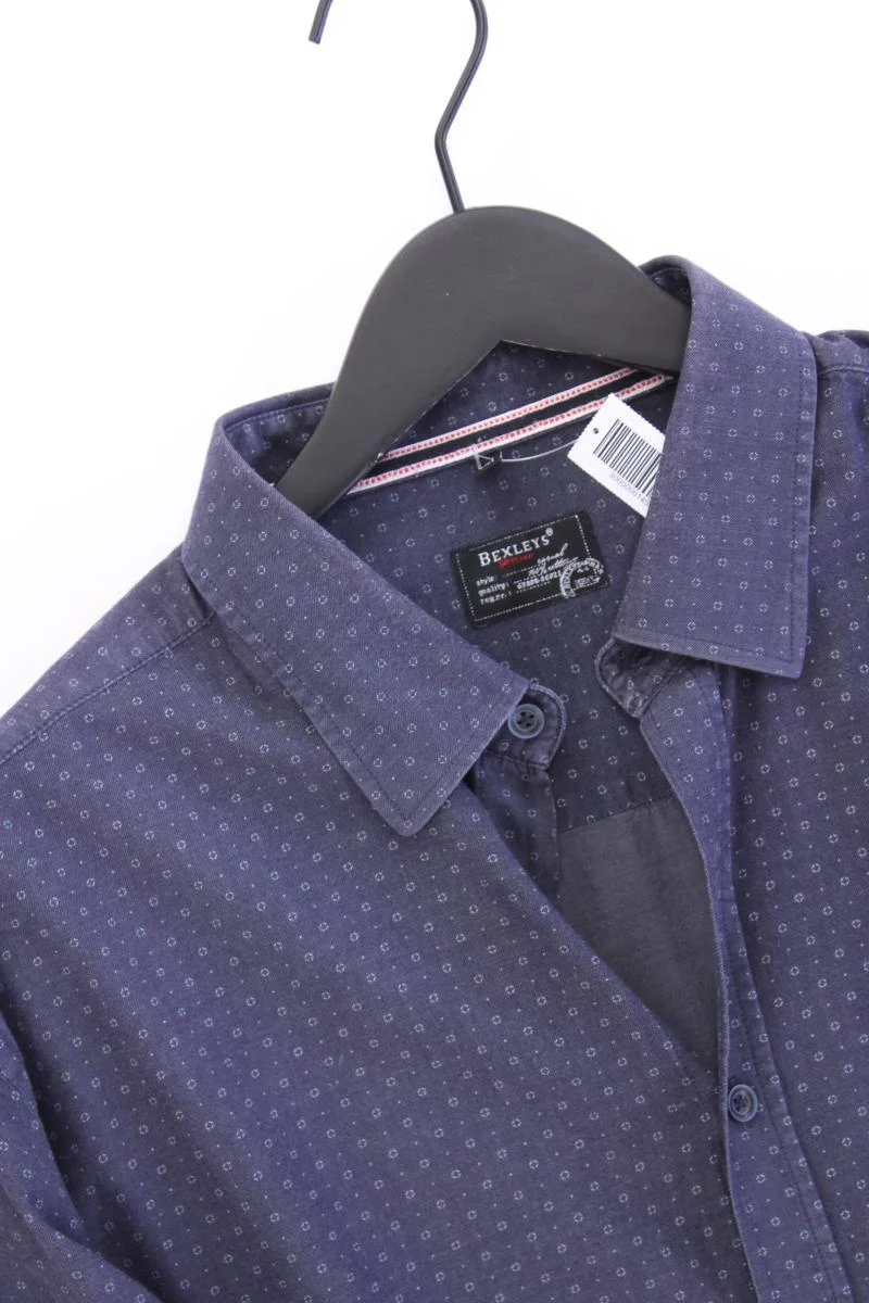 Bexleys Langarmhemd für Herren Gr. Hemdgröße 45/46 blau aus Baumwolle