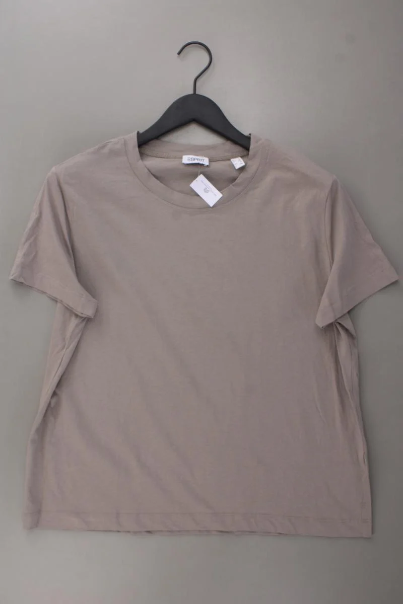 Esprit Shirt taupe Gr. XL Kurzarm grau aus Baumwolle