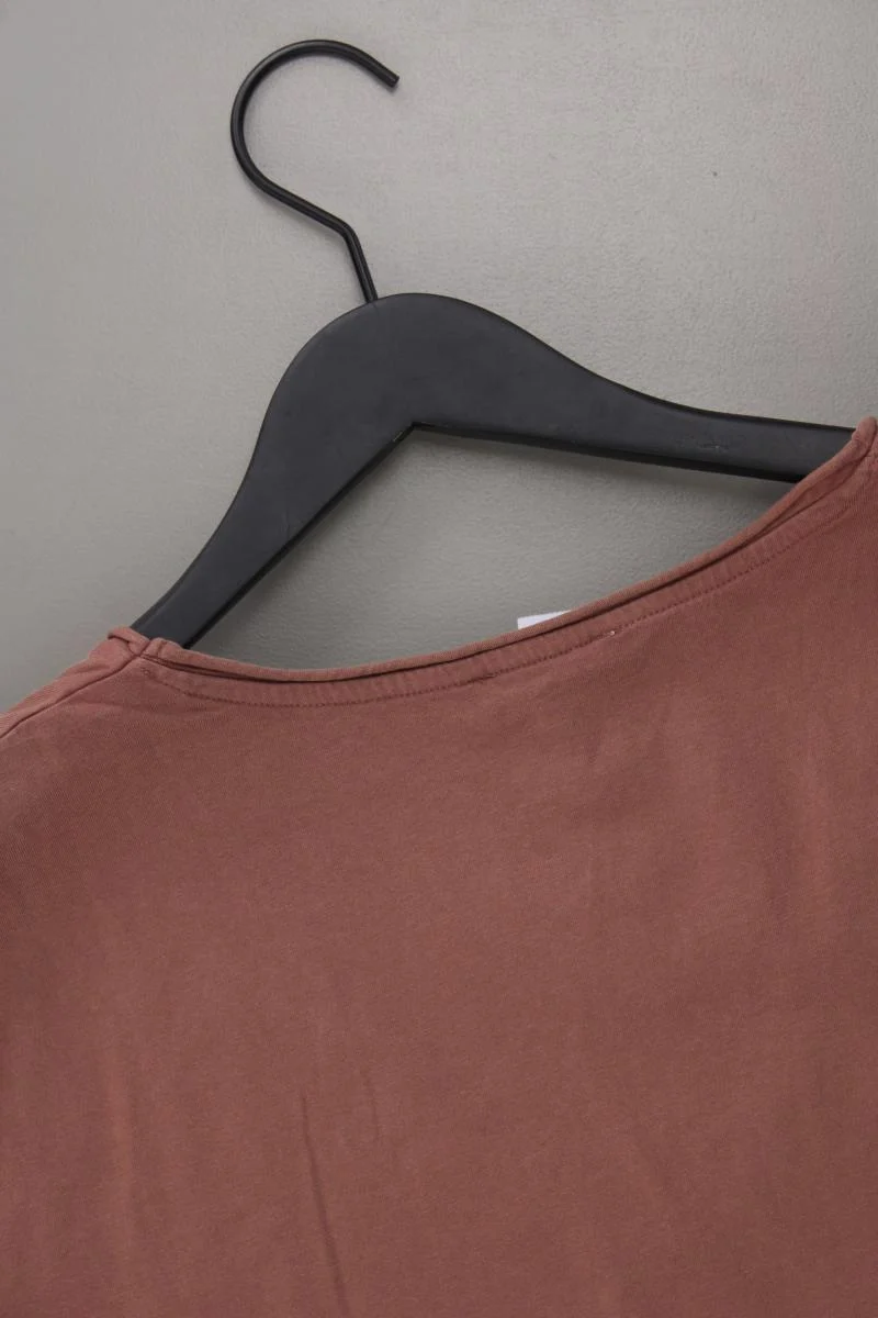 Zara Shirt mit V-Ausschnitt Gr. XL neu mit Etikett Kurzarm braun aus Baumwolle